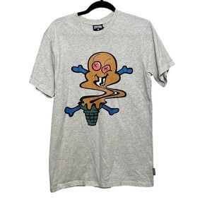 NWT Ice Cream Billionaire Boys Club Mens Gray Cotton Cone Graphic T-Shirt Small